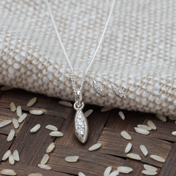 Chamal (rice grain) pendant